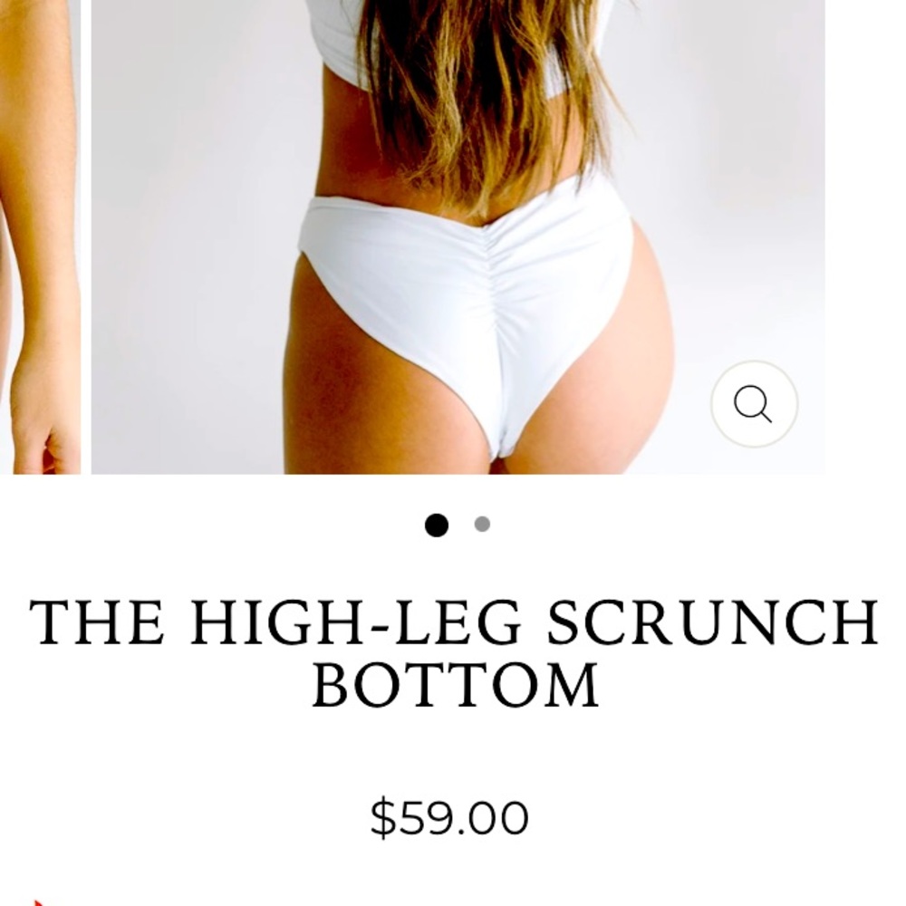 Londre High-Leg Scrunch Swim Bottom, Flat White Medium -Sustainable Slow Fashion